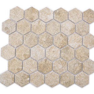 Mozaika ceramiczna kolor beżowy mat hexagon