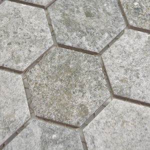 Mozaika ceramiczna kolor szary mat hexagon T 166