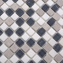 Załaduj obraz do przeglądarki galerii, Marmur kolor mix beżowy szary czarny mat mozaika kamienna
