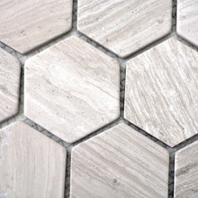 Załaduj obraz do przeglądarki galerii, Mozaika kamienna - marmur kolor szary mat hexagon T 311
