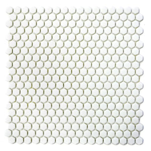 Mozaika szklana kolor biały mat hexagon T 501