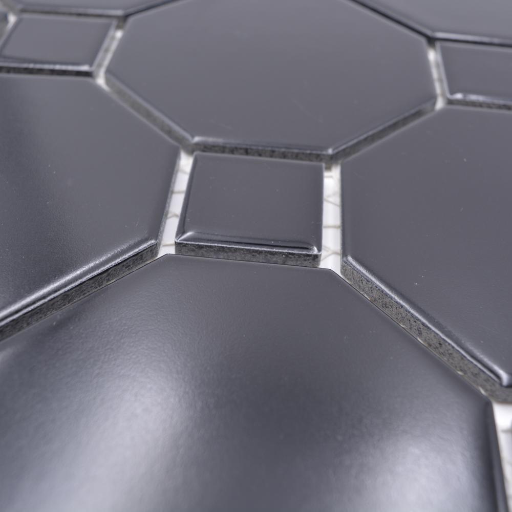 Aranżacja Mozaika ceramiczna kolor czarny mat T 55