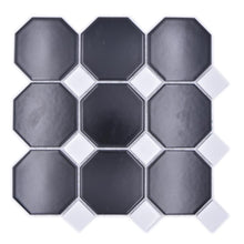 Załaduj obraz do przeglądarki galerii, Mozaika ceramiczna kolor mix czarny biały mat T 122
