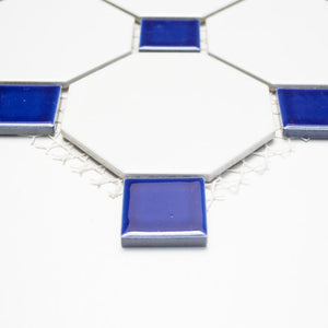 Mozaika ceramiczna kolor mix biały niebieski mat T 111