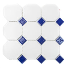 Załaduj obraz do przeglądarki galerii, Mozaika ceramiczna kolor mix biały niebieski mat T 111
