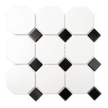 Załaduj obraz do przeglądarki galerii, Mozaika ceramiczna kolor biały czarny mat T 31
