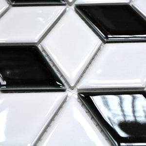 Mozaika ceramiczna kolor mix czarny biały połysk T 126