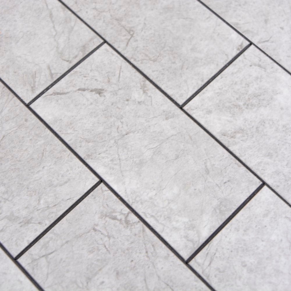 Aranżacja Samoprzylepna mozaika mix - aluminium / metal kolor szary mat T 483
