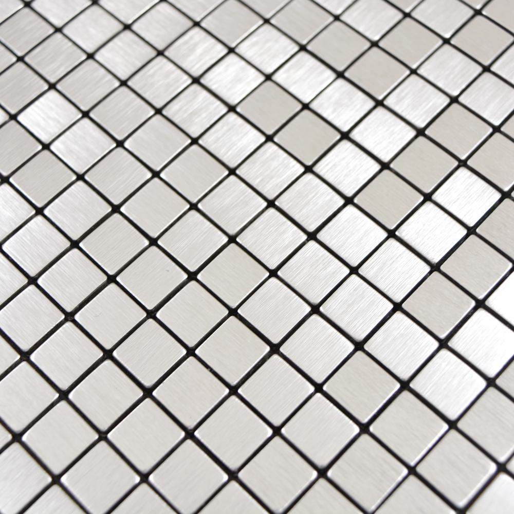 Aranżacja Samoprzylepna mozaika mix - aluminium / metal kolor srebrny mat T 478