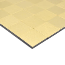 Załaduj obraz do przeglądarki galerii, Samoprzylepna mozaika mix - aluminium / metal kolor złoty połysk T 485
