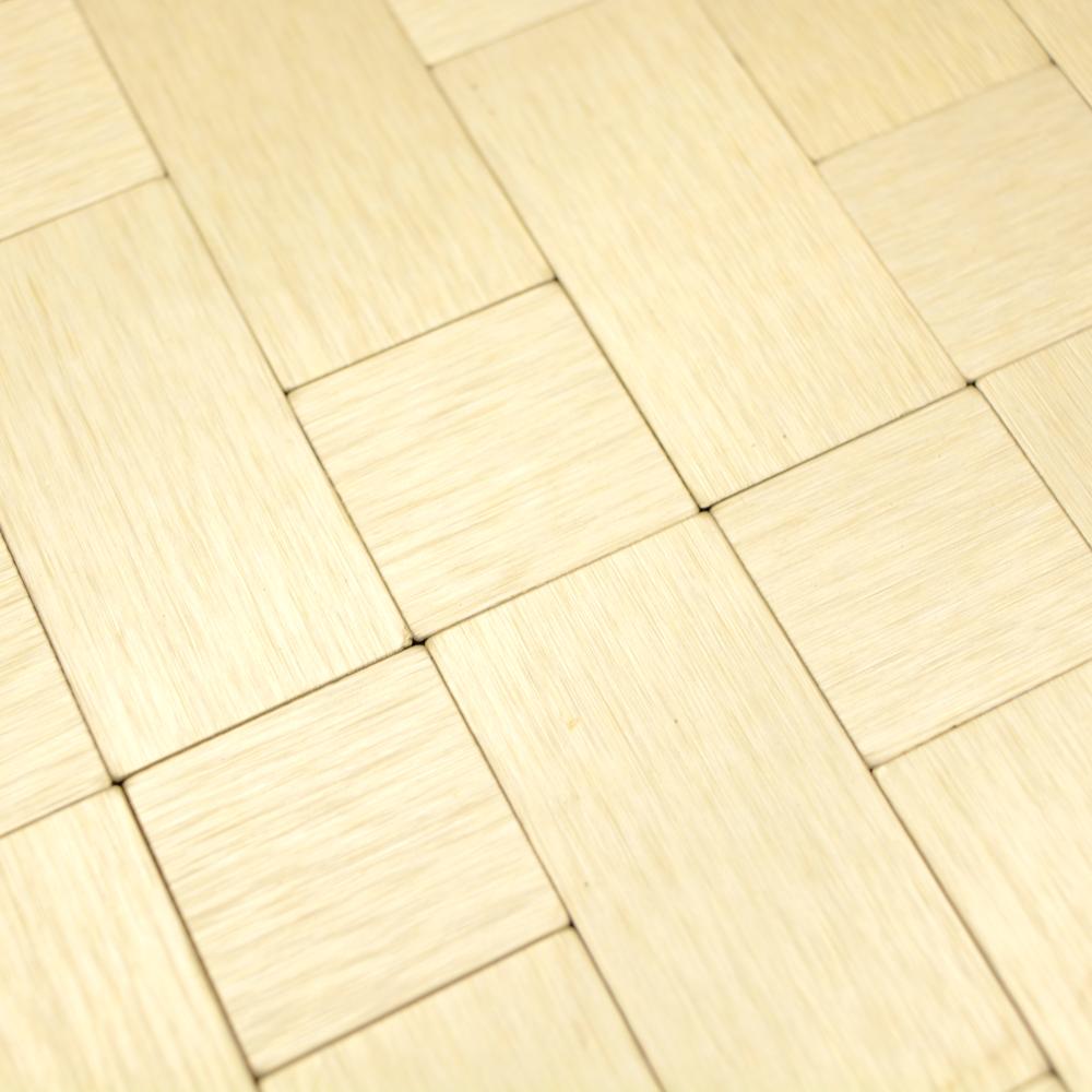 Aranżacja Samoprzylepna mozaika mix - aluminium / metal kolor złoty połysk T 486