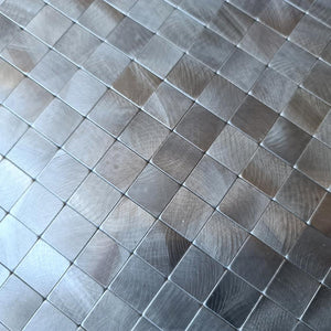 Samoprzylepna mozaika mix - aluminium / metal kolor srebrny metal mat T 480