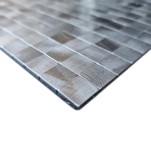 Samoprzylepna mozaika mix - aluminium / metal kolor srebrny metal mat T 480