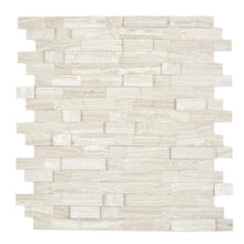 Załaduj obraz do przeglądarki galerii, Samoprzylepna mozaika kamienna - marmur kolor mix biały szary mat/połysk T 297
