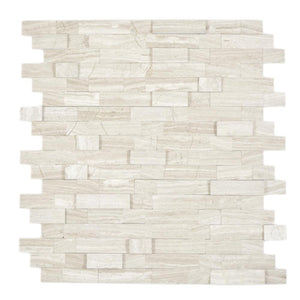 Samoprzylepna mozaika kamienna - marmur kolor mix biały szary mat/połysk T 297