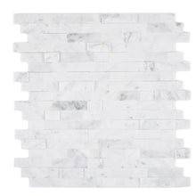 Załaduj obraz do przeglądarki galerii, Samoprzylepna mozaika kamienna - marmur kolor biały mat/połysk T 248
