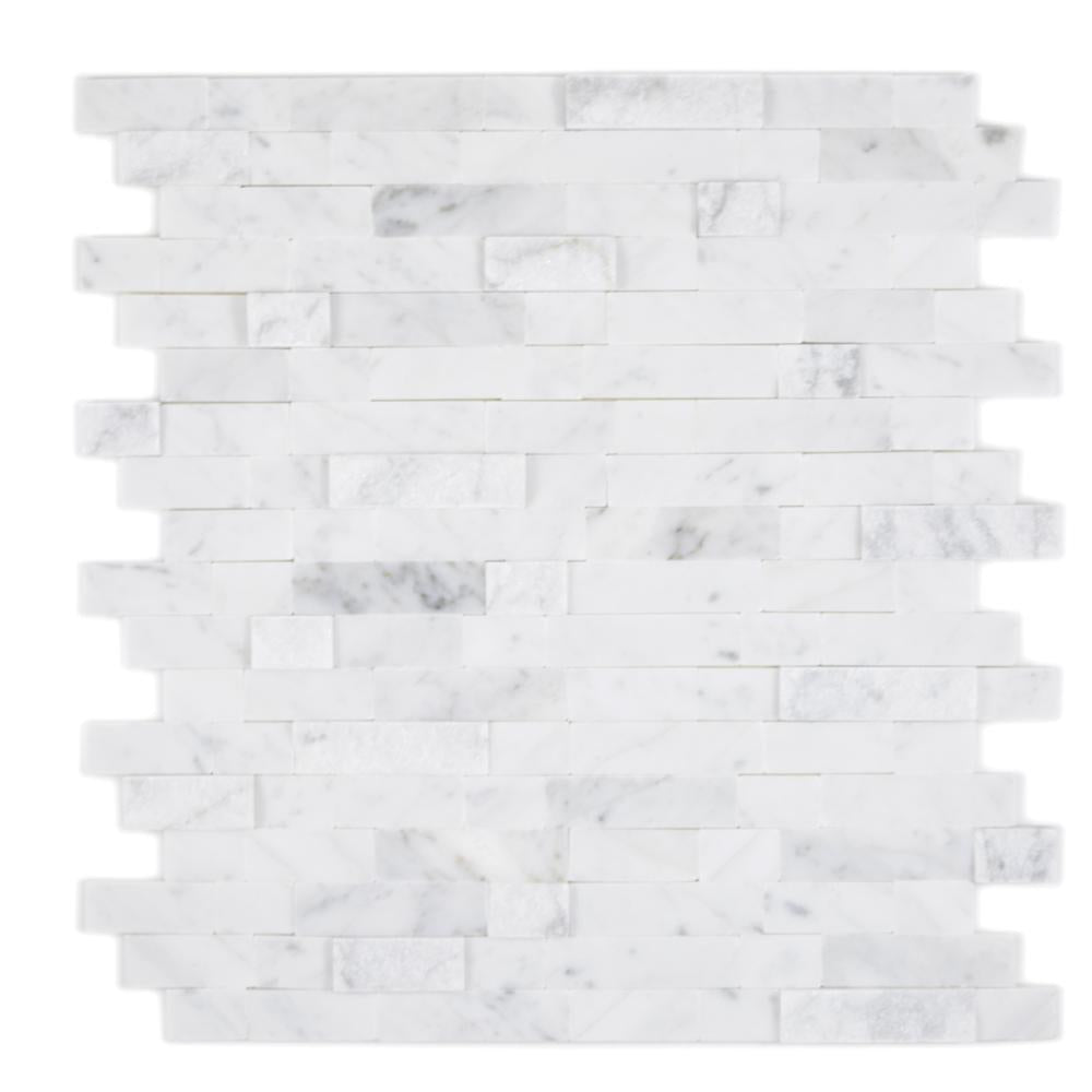 Samoprzylepna mozaika kamienna - marmur kolor biały mat/połysk T 248