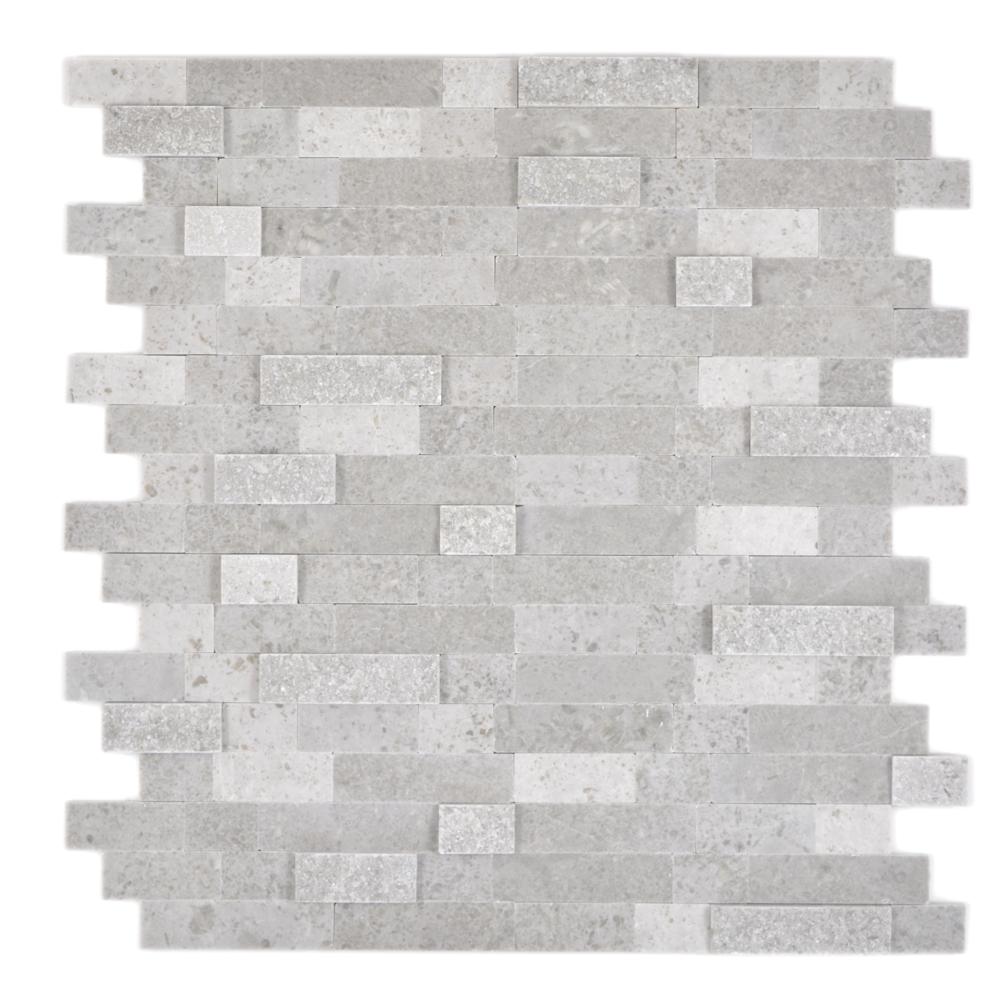 Samoprzylepna mozaika kamienna - marmur kolor szary mat/połysk T 312