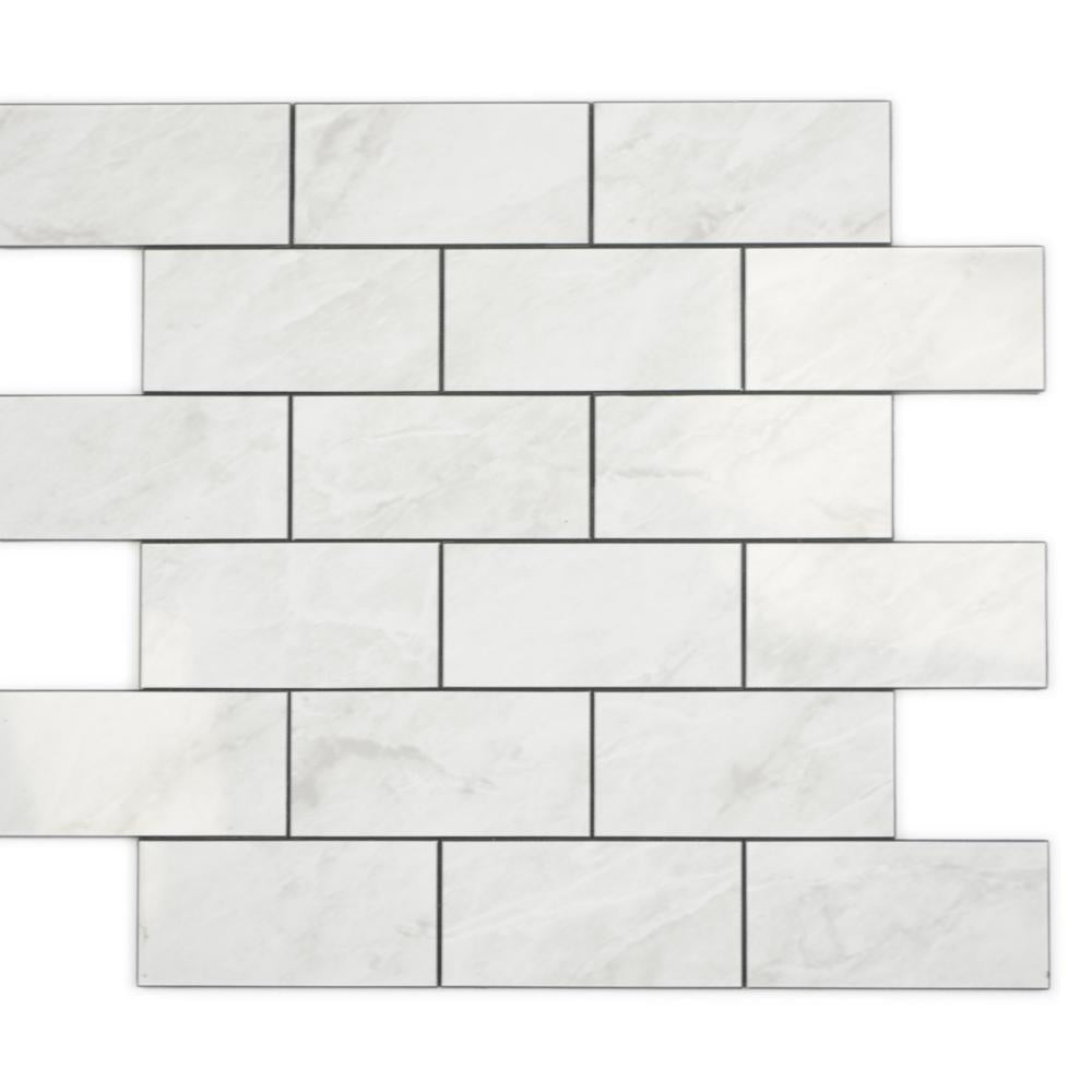 Samoprzylepna mozaika mix - aluminium / metal kolor biały połysk T 470