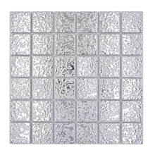 Załaduj obraz do przeglądarki galerii, Mozaika ceramiczna kolor srebrny metal połysk T 157

