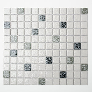 Mozaika ceramiczna kolor mix czarny biały połysk T 127