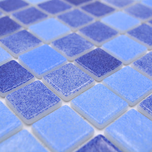 Mozaika szklana kolor niebieski mieszany mat T 543