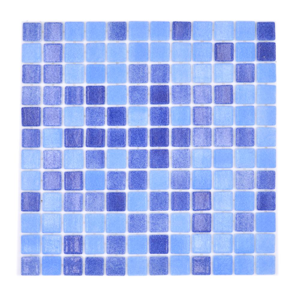 Mozaika szklana kolor niebieski mieszany mat T 543