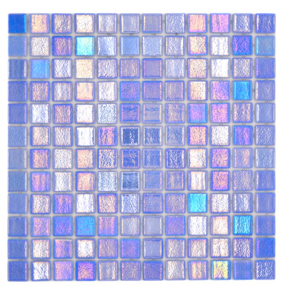 Kolor niebieski połysk mozaika szklana