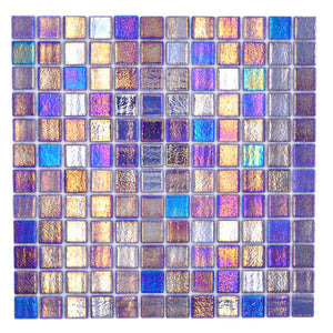 Kolor ciemny niebieski połysk mozaika szklana