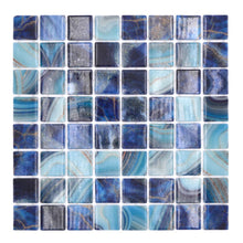 Załaduj obraz do przeglądarki galerii, Kolor mix niebieski błękitny D5 połysk mozaika szklana
