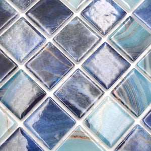 Kolor mix niebieski błękitny D5 połysk mozaika szklana