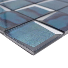 Załaduj obraz do przeglądarki galerii, Mozaika szklana kolor niebieski połysk T 618
