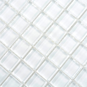 Mozaika szklana kolor biały superwhite połysk T 563