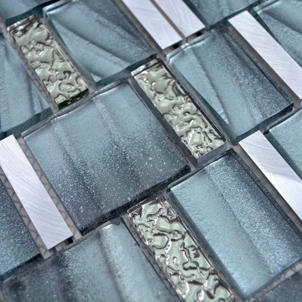 Aranżacja Mix Aluminium - szkło kolor mix szary połysk