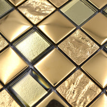 Załaduj obraz do przeglądarki galerii, Mozaika szklana kolor złoty połysk T 641
