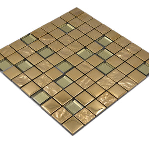 Mozaika szklana kolor złoty połysk T 641