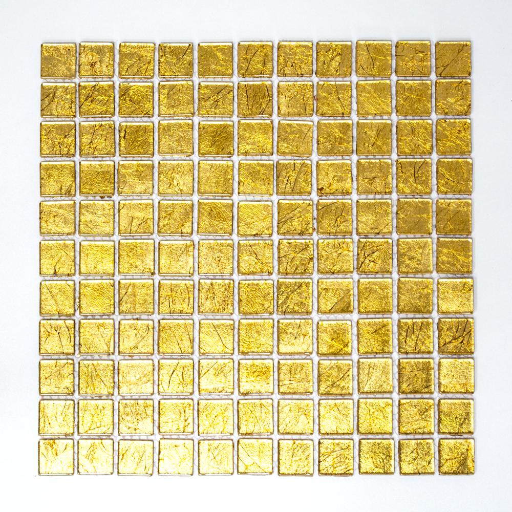 Mozaika szklana kolor złoty połysk T 642