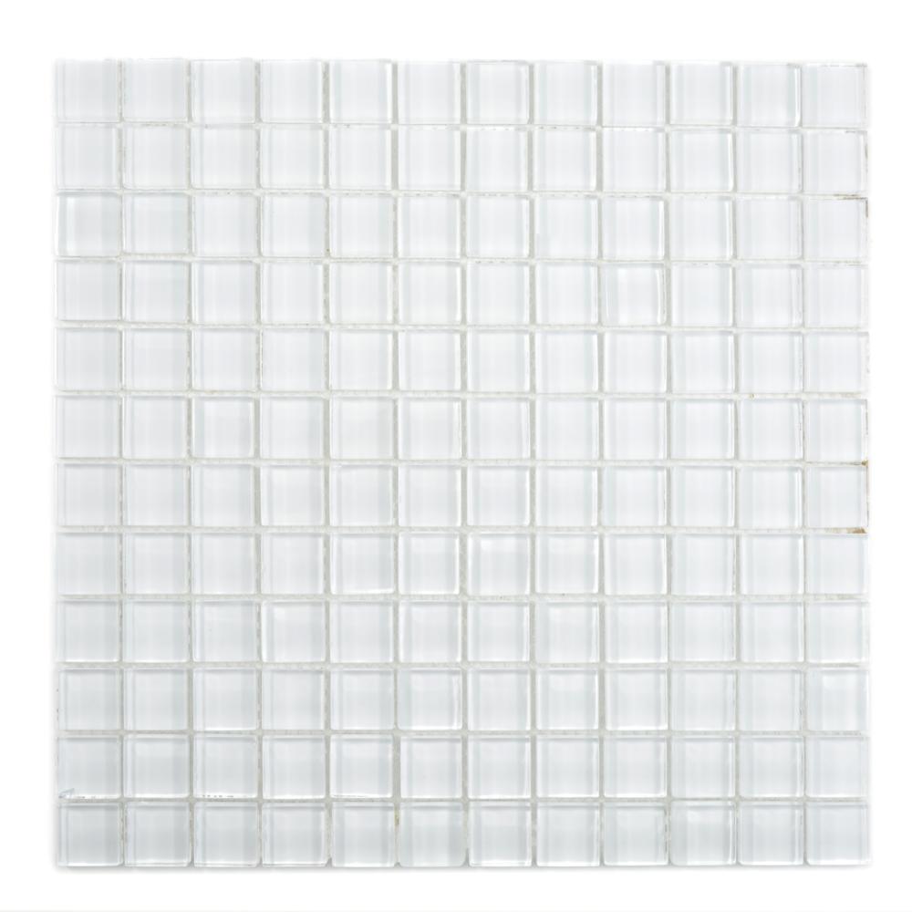 Mozaika szklana kolor biały superwhite połysk T 563
