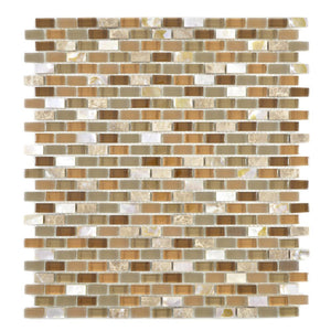 Mozaika mix kolor beżowy brązowy połysk T 412