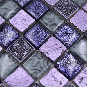 Mozaika mix kolor purpurowy połysk T 463