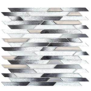 Mozaika mix kolor mix srebrny czarny połysk T 451