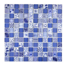Załaduj obraz do przeglądarki galerii, Mozaika szklana kolor niebieski połysk T 619
