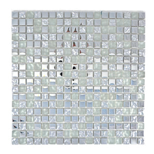 Mozaika szklana kolor srebrny mat T 627