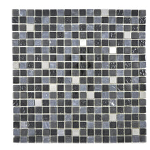 Załaduj obraz do przeglądarki galerii, Mozaika mix/mozaika - stal nierdzewna kolor czarny połysk T 493

