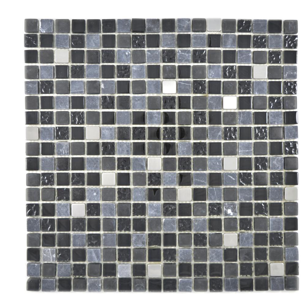 Mozaika mix/mozaika - stal nierdzewna kolor czarny połysk T 493