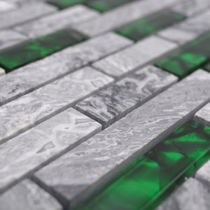 Kolor szaro - zielony D4 połysk mozaika mix