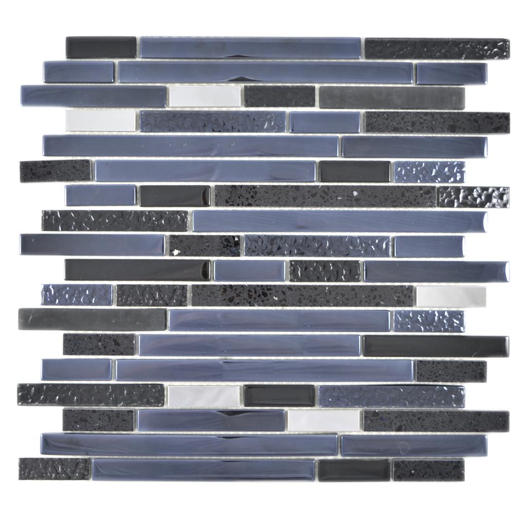 Mozaika mix kolor czarny połysk T 400