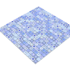 Mozaika szklana kolor niebieski mat T 616