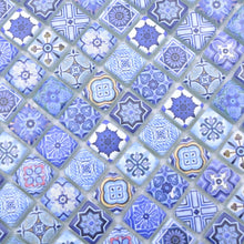 Załaduj obraz do przeglądarki galerii, Mozaika szklana kolor niebieski mat T 616
