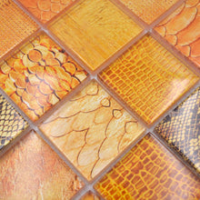 Załaduj obraz do przeglądarki galerii, Mozaika szklana kolor pomarańczowy połysk T 626
